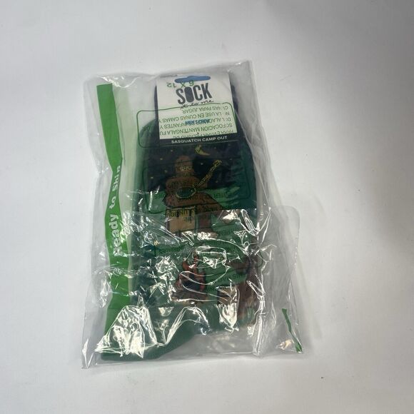 Sock It To Me “Sasquatch Camp Out” Men’s Crew *NEW* - Funny Novelty Gift Sz 9-13 - Picture 2 of 7